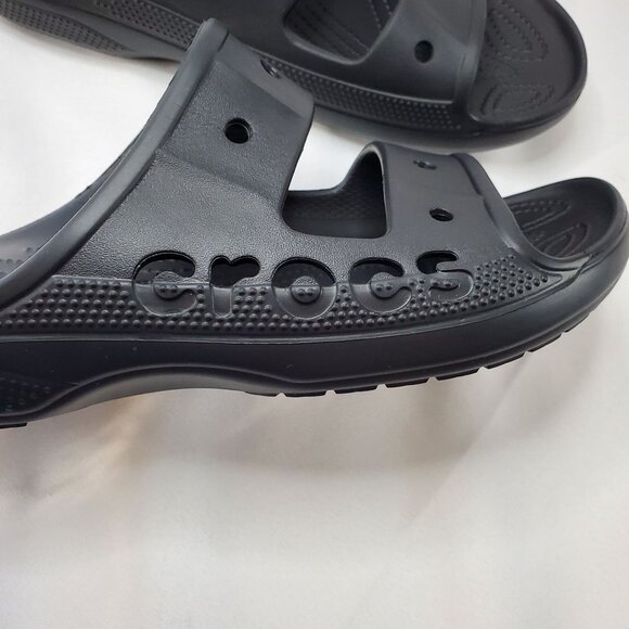 Crocs Baya Slide Sandals Mens 12 Black Lightweight Slip-On Comfort Footwear - Picture 4 of 10